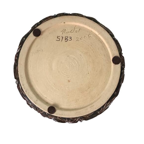 Art Studio Etched Pottery Bowl Glazed Signed - Picture 4 of 9